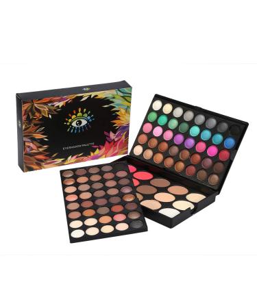 80 Colors Professional Eyeshadow Palette +15 Colors Blusher & Concealer Contour Eye Powder Makeup Cosmetic Set