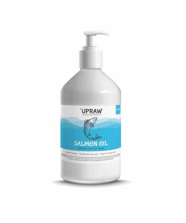 Upraw Scottish Salmon Oil For Dogs Cats Horse - Fish Oil Food Treats Supplement for Coat Immune Support Itchy Skin Joint & Brain Health contains Omega 3 6 & 9 (500ml)
