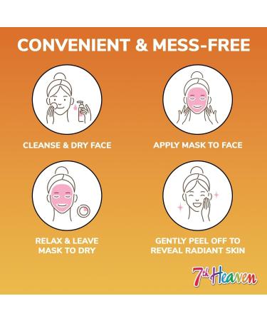 7th Heaven Passion Peel Off Face Mask with Vitamin C - Brightening Boost - All Skin Types - Buy Online on SooperMarket.com