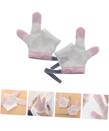 Kisangel 5 Pairs Infant Anti-Scratch Thumb Mesh Mittens - Breathable No Eating Gloves for Baby - 12.5X7CMx5pcs - Buy Online on SooperMarket.com