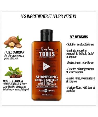 Buy French Cosmetic Beard Set | 30ml Beard Oil Balm & Shampoo | Premium Barber Tools for Ultimate Beard Care - Buy Online on SooperMarket.com