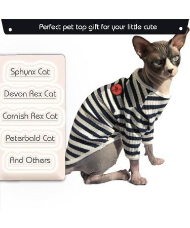 Breathable Summer T-Shirts for Hairless Cats | Soft Cotton Pet Pajamas for Sphynx Cornish Rex Devon Rex - XS Size - Buy Online on SooperMarket.com