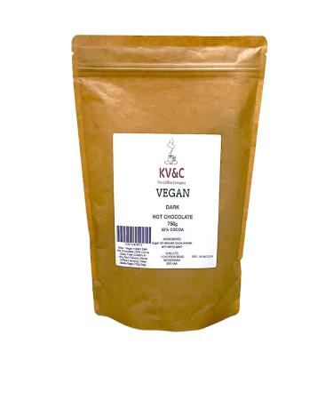 KV&C Vegan Hot Chocolate | 33% Cocoa | Instant just Add Water | Diary Free | Dark Creamy Frothy Rich Flavour | Home | Office | Vending | Resealable Bags (750g Bag) Chocolate 750g Bag