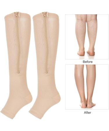 OKAT Mid-Calf Open Toe Compression Socks for Running & Sports - S/M | International Shipping - Buy Online on SooperMarket.com