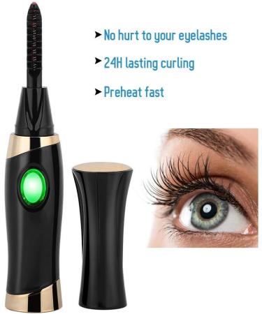 Electric Heated Eyelash Curler USB Portable Long Lasting Eye Lashes Curling Tool - Buy Online on SooperMarket.com