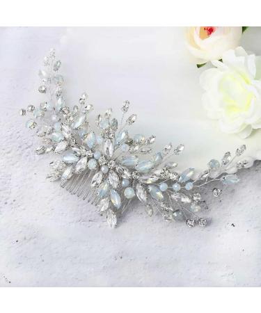 Bride Wedding Hair Comb Hair Accessories with Crystal Bridal Side Combs Headpiece for Women and Girls Bridal Headpiece - Buy Online on SooperMarket.com
