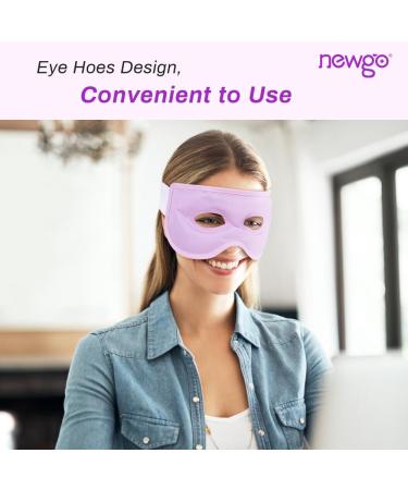 NEWGO Cold Eye Mask - Reusable Hot Cold Therapy Cooling Eye Mask for Puffy Eyes, Migraine, Dark Circles, Dry Eyes, Swollen Eyes, Sinus Pain - Light Purple - Buy Online on SooperMarket.com
