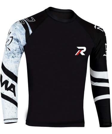 ROAR Long Sleeve MMA Rash Guard - Large Zebra Print White - Buy Online on SooperMarket.com
