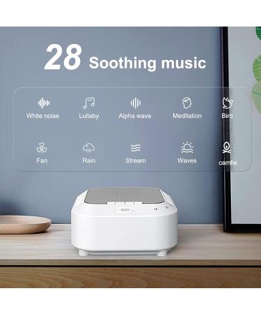 White Noise Machine with 28 Natural Soothing Sounds Rechargeable Portable Sound Machine withTimer Volume Control Sleep Therapy for Baby Kids Adults for Travel Office Home - Buy Online on SooperMarket.com