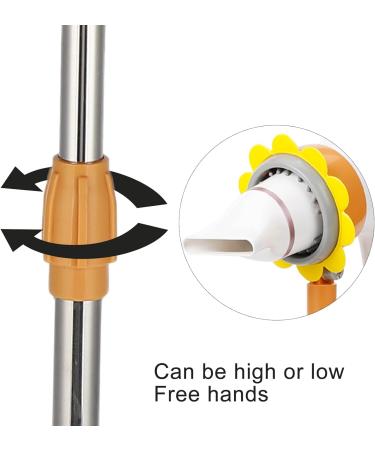 Blow Dryer Holder Stand Hair Dryer Stand Holder Hands Free Flexible Hair Dryer Stand Stainless Steel Adjustable Angle Hair Dryer Holder With Stable Base Easily Install and(Yellow belt flowers) - Buy Online on SooperMarket.com