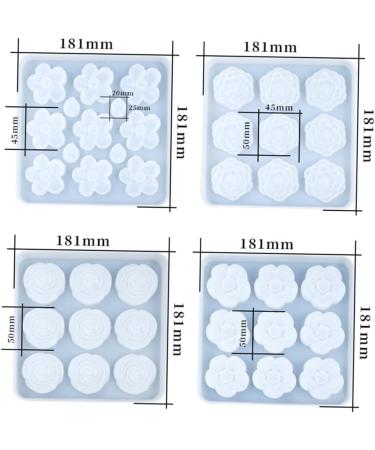 STOBOK 9 Resin Epoxy Silicone Molds Flower Soap Silicone Epoxy Molds Epoxy Resin The Flowers Pendant - Buy Online on SooperMarket.com