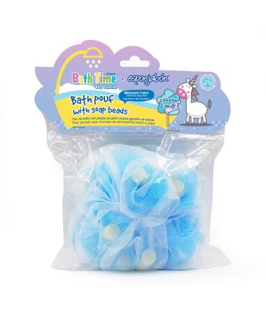 T.Taio Esponjabon Loofah Luffa Loufa Body Wash Ball Shower Bath Puff Soap Sponge Cotton Candy Scented Mesh Pouf Shower Bath Puff Soap Sponge for Kids Boys and Girls