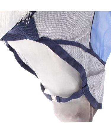 Bucas Buzz-Off Deluxe Fly Mask with Ears - Blue XS | Premium Horse Fly Protection | International Shipping Available - Buy Online on SooperMarket.com