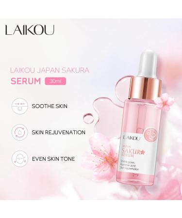 Japan Sakura Serum - Cherry Blossom Facial Essence for Hydration & Dark Spot Reduction | 30ml x 2pcs - Buy Online on SooperMarket.com
