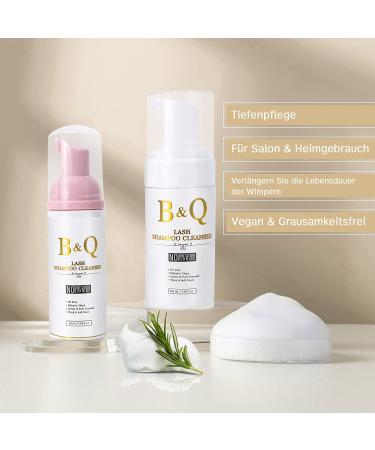 Eyelash Shampoo 100ml | Oil-Free Lash Cleaner for Extensions | B & Q Lash - Buy Online on SooperMarket.com