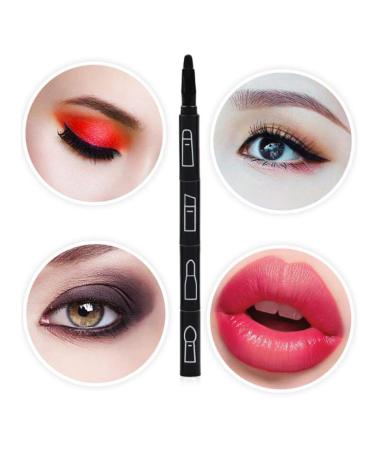 Premium 4-in-1 Detachable Makeup Brush Kit - Portable Travel Lip Eyeshadow & Eyebrow Brushes (Black) - International Shipping Available - Buy Online on SooperMarket.com