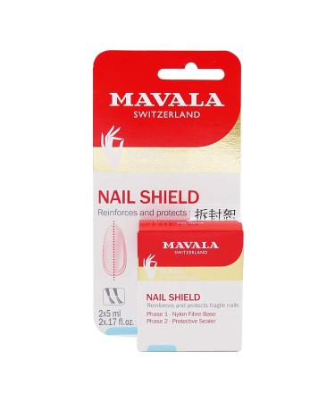 Mavala Nail Shield Protects and Reinforces Fragile Nails 5ml Pack of 2