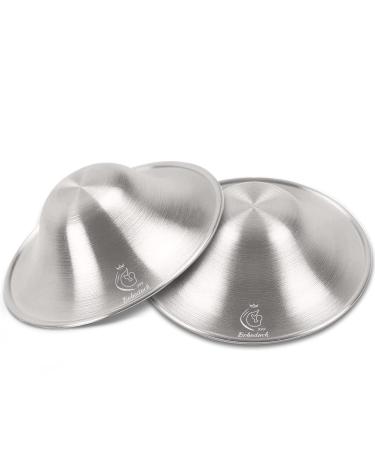 Boboduck Silver Nipple Shields 999 Silver Cups for Breastfeeding Essentials Breast Shields for Nursing Newborns Silver Nipple Guards and Pads (Large)