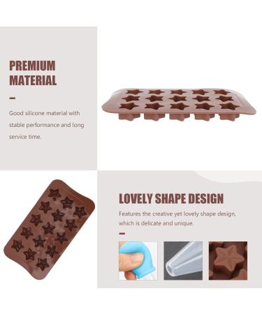 MAGICLULU 1 Set Chocolate Mold Ice Cube Gum Star Pie Pans Animal Stencils Star Shaped Candy Silicone Molds Silicone Ice Cube Molds Star Pasties Crayon Mold Baking Supplies Cake Silica Gel 21x10.5cm Brown - Buy Online on SooperMarket.com
