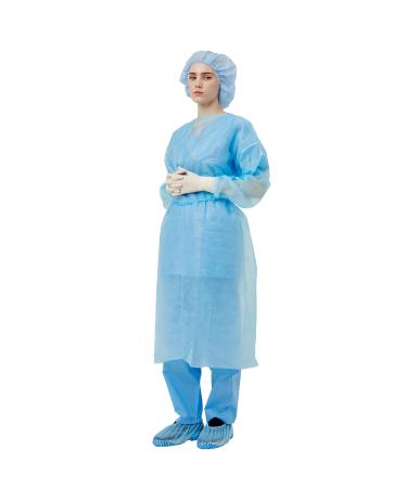 Disposable Isolation Gowns Non-Woven Latex Free 10EA (Knit Cuff 35g)