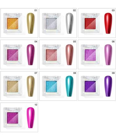 Nail Powder Colors 10 Set Beautiful Refill Set Dip Powder Colors Set 10 Colors Dipping Nail Powder Golden Pink Nail Powder Colors Set - Buy Online on SooperMarket.com