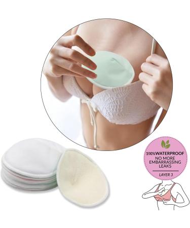 PINOWU Women's Nursing Pads - Reusable Breastfeeding Nipple Covers - 8 Washable Pads + Wet Bag - Maternity Essentials (Pastel Touch Large 4.7 - Buy Online on SooperMarket.com