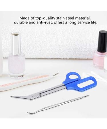 Long Handled Toenail Scissors Clippers Perfect for Thick Toe Nails Easy Reach Handle Unique Design Ergonomic Cuticle Scissor Ingrown Toenail File - Buy Online on SooperMarket.com