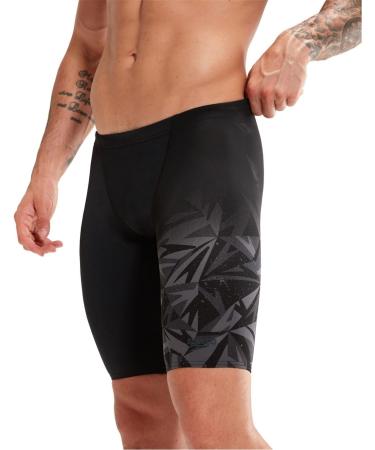 Speedo Men's Hyper Boom Placement V-Cut II Swim Shorts 6 - Black/Grey | International Shipping Available - Buy Online on SooperMarket.com