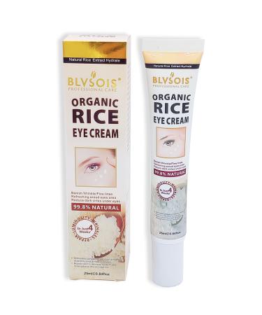 Rice Eye Cream For Dark Circles And Puffy Eyes Rice Eye Cream Anti Aging Eye Cream With Natural Rice Extract Brightens Under Eye Diminishing Deep Wrinkles Suitable For All Skin Types