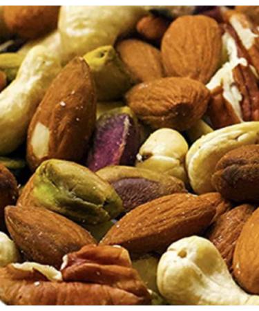 Farm Fresh Nuts Dry Roasted Deluxe Mixed Nuts with Himalayan Salt - 1lb Pack - Almonds, Brazil Nuts, Cashews, Pecans & Pistachios - Premium Quality Snack Mix - Buy Online on SooperMarket.com