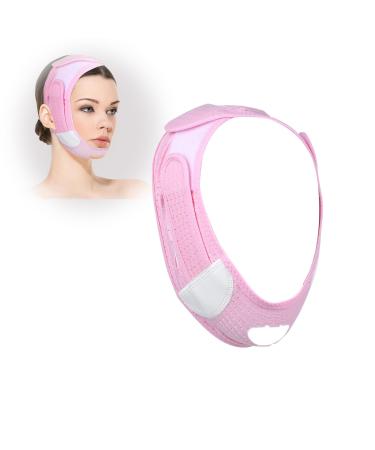 WLLHYF V Line Lifting Mask Reusable Double Chin Reducer Chin Strap Face Belts V Line Face Toning Belts Lift and Tighten Prevent Sagging Women pink
