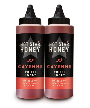 Hot Star Honey Chilli Sauce | Hand Crafted Sweet Chilli Sauce | Hot Honey Perfect for Chicken Pizza Pasta Steak and Noodles 2 x 340g bottles Chilli Honey
