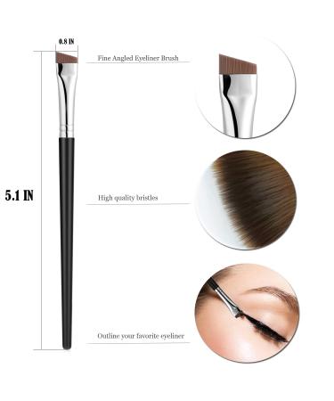 Fine Angled Eyeliner Brushes - JASSINS Precision Gel Liner Brush Set Synthetic Bristles Ultra Thin Slanted Angle | 2 Pack for Perfect Eye Makeup - Buy Online on SooperMarket.com