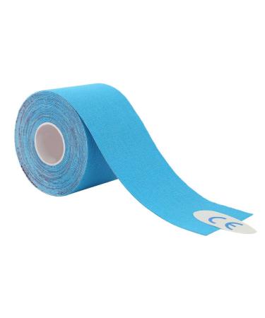 Injury Muscle Taping Adhesive Bandage Wrap Rolls Stretch Self-Adherent Tape for Sports Wrist Ankle 5cm*5m(Blue)