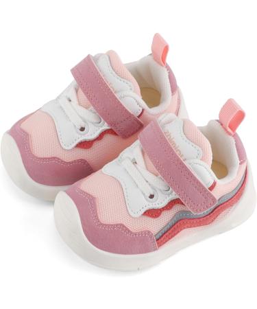 LACOFIA Baby Girls Pink Toddler Sneakers | Anti-Slip Rubber Sole | Size 5 UK Child - Buy Online on SooperMarket.com