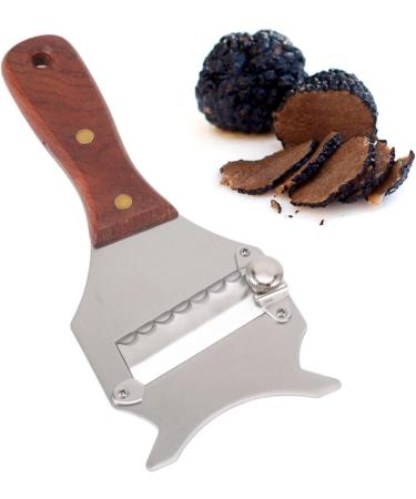 Topyond Truffle Grater - Stainless Steel Chocolate & Cheese Razor with Ergonomic Wooden Handle | Curly Winder for Easy Grating | Ideal for Food Enthusiasts - Buy Online on SooperMarket.com