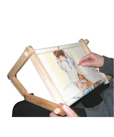 FA Edmunds Adjustable Hands Free Stitch and Scroll Lap/Table Frame - 9 x 18 Cream
