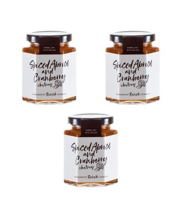 Hawkshead Relish Company Spiced Apricot & Cranberry Chutney 215g - Pack of 3