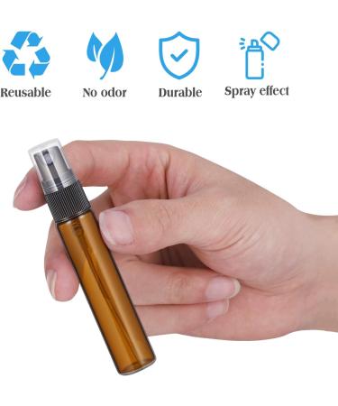 Beaupretty 10pcs Empty Brown Glass Spray Bottles 10ml Atomizer Mist Sprayers for Essential Oils & Perfume Ideal for Cosmetics - Buy Online on SooperMarket.com