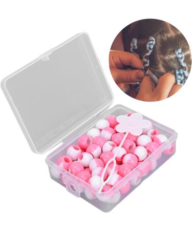 74 Pcs Round Hair Beads DIY Braid Hair Beads Braids for Girls(Pink) - Buy Online on SooperMarket.com