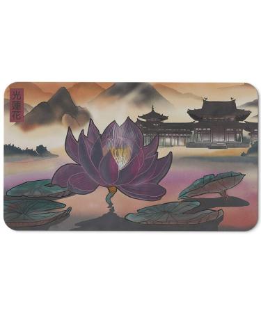 Paramint Light Lotus (Stitched) - MTG Playmat - Compatible for Magic The Gathering Playmat - Play MTG, YuGiOh, Pokemon, TCG - Original Play Mat Art Designs & Accessories Stitched Light