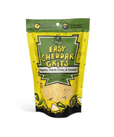 Spicy Jalapeno Yellow Corn Grits with Hatch Green Chile & Garlic Cheddar - 6 Pack | Easy Meal & Camping | Just Add Water for Authentic New Mexico Hatch Chile Flavor - Buy Online on SooperMarket.com