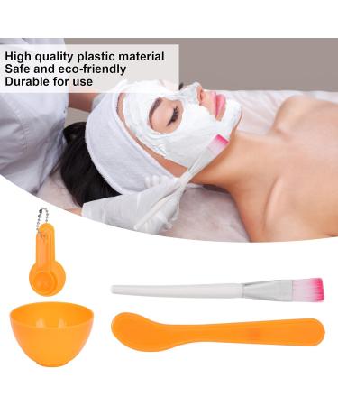 DIY Face Mask Mixing Bowl Kit Mask Brush Set Silicone with Face Mask Brush Brush Face Care Bowl Measurement Spoon Kit (Orange) - Buy Online on SooperMarket.com