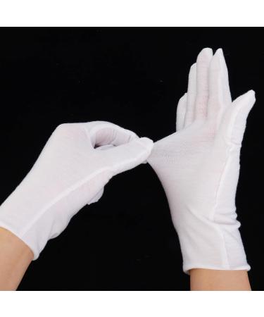 36Pcs White Gloves 18 Pairs Soft Cotton Gloves Large Size Stitched White Gloves for Dry Hand Moisturizing Cosmetic Hand Spa and Coin Jewelry Silver Inspection - Buy Online on SooperMarket.com