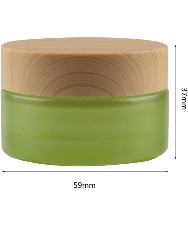 Zeoabsy 4-Piece 30ml Matt Green Glass Cremedose Set - Screw Lid Ointment Pots for Cosmetics Gels & Creams - Ships Internationally - Buy Online on SooperMarket.com