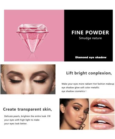 Reddhoon 6 Colors Diamond Liquid Glitter Eyeshadow Jelly Gel Shiny Eyeshadow Cream Waterproof Long Lasting Sparkling Glitter Liquid Eyeshadow Metallic Pigment - Buy Online on SooperMarket.com