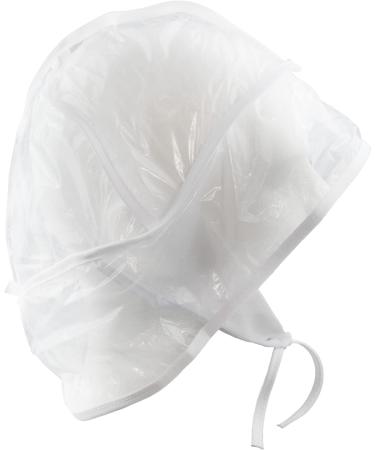Waterproof Foldable Travel Rain Bonnet Hat 2 Pack - White | One Size with Ties - Buy Online on SooperMarket.com