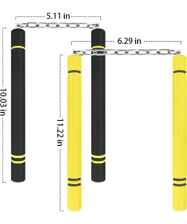 KENSEA Safe Foam Training Nunchucks for Kids & Beginners - Black/Yellow - Buy Online on SooperMarket.com