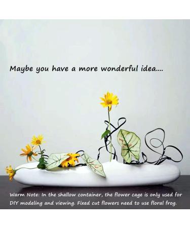 Eggone DIY Flower Frog Floral Cage Vase Filler - Twistable Ikebana Arrangement Tool for Home Decor (Black) - Buy Online on SooperMarket.com