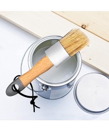 Mister Rui 3pcs Chalk Wax Paint Brush Set for Furniture - Natural Bristles, Ideal for Chalk, Acrylic, and Milk Paint - Stencil Brushes, No Shedding - Buy Online on SooperMarket.com